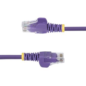 STARTECH SLIM CAT6 CABLE PURPLE LSZH SLIM SNAGLESS RJ45 UTP PATCH CAB CABL (N6PAT25CMPLS)