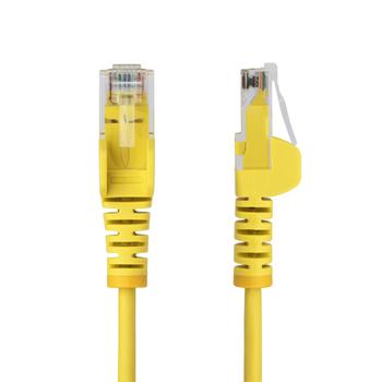 STARTECH 1m Yellow Slim CAT6 Ethernet Cable Snagless RJ45 LSZH 28AWG Pure Bare Copper Slim Network Patch Cable/ Cord (N6PAT100CMYLS)