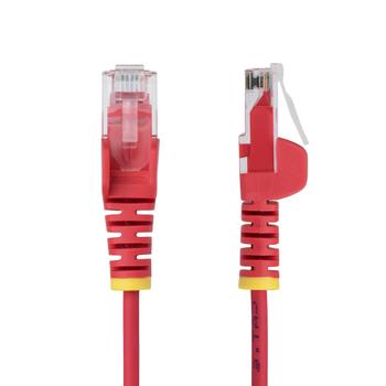 STARTECH 1m Red Slim CAT6 Ethernet Cable Snagless RJ45 LSZH 28AWG Pure Bare Copper Slim Network Patch Cable/ Cord (N6PAT100CMRDS)
