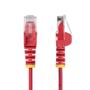 STARTECH 1m Red Slim CAT6 Ethernet Cable Snagless RJ45 LSZH 28AWG Pure Bare Copper Slim Network Patch Cable/ Cord (N6PAT100CMRDS)