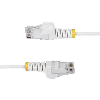 STARTECH 1m White Slim CAT6 Ethernet Cable Snagless RJ45 LSZH 28AWG Pure Bare Copper Slim Network Patch Cable/ Cord (N6PAT100CMWHS)
