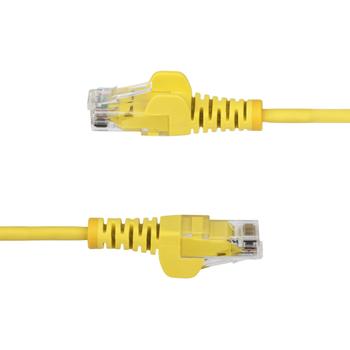 STARTECH 1m Yellow Slim CAT6 Ethernet Cable Snagless RJ45 LSZH 28AWG Pure Bare Copper Slim Network Patch Cable/ Cord (N6PAT100CMYLS)