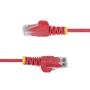 STARTECH 1m Red Slim CAT6 Ethernet Cable Snagless RJ45 LSZH 28AWG Pure Bare Copper Slim Network Patch Cable/ Cord (N6PAT100CMRDS)