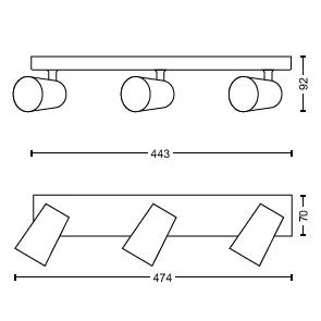 PHILIPS Myliving Spot Light (915005529901)