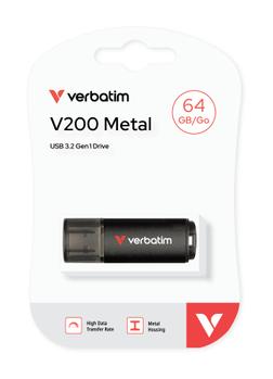 VERBATIM V200 Metal USB Drive 64GB (30211)