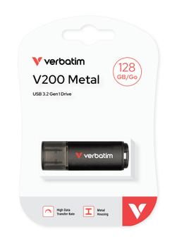 VERBATIM V200 Metal USB Drive 128GB (30212)