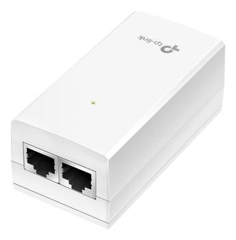 TP-LINK 48V Passive PoE Injector Adapter PORT: 1 Gigabit PoE Port,  1 Gigabit Non-PoE Port SPEC: Data and Power Carried over The Same Cable,  48 V Power Input,  24 W PoE Power,  Plastic Case (TL-POE4818G)