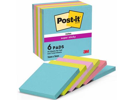 POST-IT Notatblokk POST-IT SSN 76x76 Cosmic (6) (70005291227)