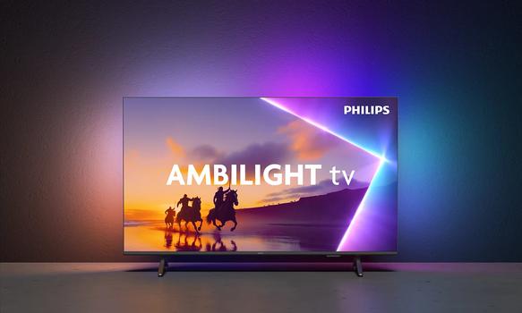 PHILIPS 43" PUS8550/ 12 QLED Smart Ambilight TV (2025) Ambilight,  4k, UHD, QLED, Titan OS, Smart TV, HDR, Dolby Atmos (43PUS8550/12)