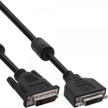INLINE DVI-D Cable 24+1 male to female Dual Link 2x ferrite choke 2m (17773)