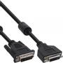 INLINE DVI-D Cable 24+1 male to female Dual Link 2x ferrite choke 2m
