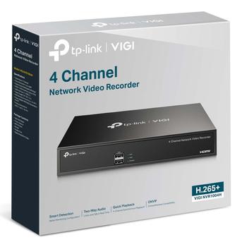 TP-LINK 4-Channel Live View and 4K HDMI Video Output Up to 8-ch 2MP (25fps) Video Recorder (VIGI NVR1004H)
