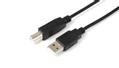 MICROCONNECT USB2.0 A-B M/M 0,1m BLACK