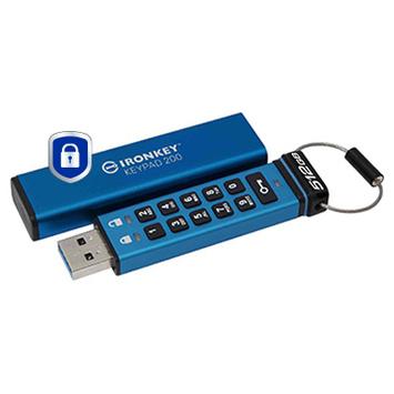 Kingston 512GB IronKey Keypad 200 FIPS 140-3 Lvl 3 Pending AES-256 Encrypted (IKKP200/512GB)