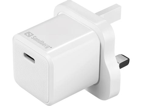 SANDBERG USB-C AC 20W Charger UK + Lightning 1M (441-64)