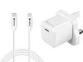 SANDBERG USB-C AC 20W Charger UK + Lightning 1M