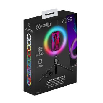 CELLY RING TRIPOD WITH LIGHT (CLICKRINGRGBBK)