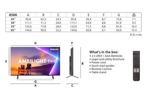 PHILIPS 50PUS8500/ 12 126cm 50" 4K Ambilight TV (50PUS8500/12)