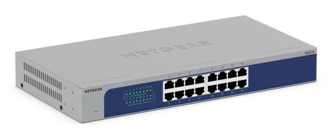 NETGEAR 16PT GIGABIT UNMANEGED SWITCH (GS516) (GS516-300EUS)