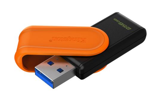 KINGSTON 256GB DT EXODIA S PORTABLE USB 3.2 GEN 1 (BLACK/ ORANGE) MEM (DTXS/256GB)