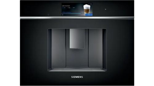 SIEMENS iQ700 CT718L1B0 Integrerad espressomaskin (svart) 19bar, 2,4L vattentank,  29 olika kaffespecialiteter,  3 aromprofiler (CT718L1B0)