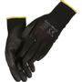 ODIN Fingerdyppet PU handske, ODIN Work, 6, sort, PA/polyester, ribkant