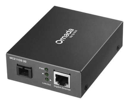 TP-LINK Omada 10/ 100/ 1000 Mbps RJ45 to 1000 Mbps Single-mode SC WDM Bi-Directional Fiber Converter PORT: 1Ã Gigabit SC Port,  1Ã Gigabit RJ45 Port (Auto MDI/MDIX) SPEC: Full-duplex,   Tx:1550 nm,  Rx:1310 nm (MC211CS-20)