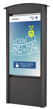 PEERLESS Smart City Kiosk 55" Xtreme? High Bright Outdoor Display, Black (KOP55XHB-EUK)