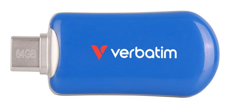 VERBATIM Plectra USB-C Flash Drive Blue 64GB (30232)