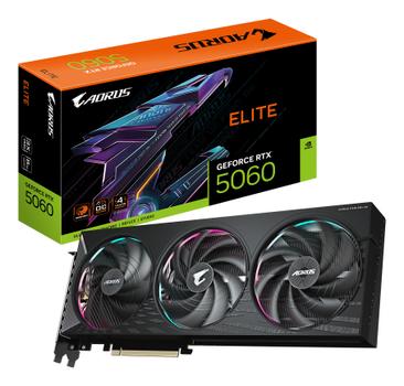 GIGABYTE AORUS GeForce RTX 5060 ELITE Grafikkort,  PCI Express 5.0, 8GB GDDR7 (GV-N5060AORUS E-8GD)