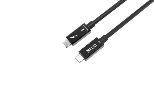 Elivi Thunderbolt 4 kabel 3 m 240W | 40Gbps | Svart (ELV-TB4-030)