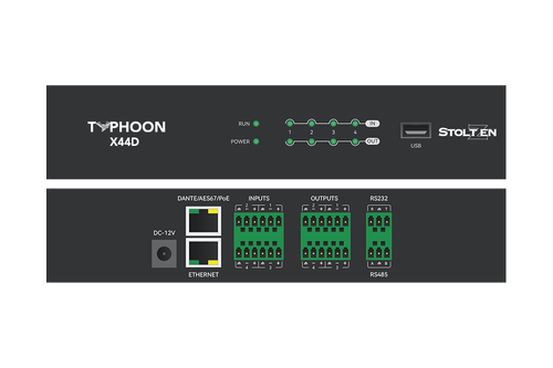 STOLTZEN Typhoon X44D DSP Dante Dante 4x4 | Analog 4x4 | USB (TYP-X44D)