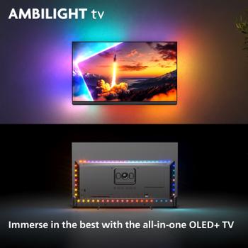 PHILIPS 65" OLED910/ 12 OLED Plus Smart Ambilight AI TV (2025) Ambilight Plus, 4K, UHD, OLED plus, Google TV (65OLED910/12)