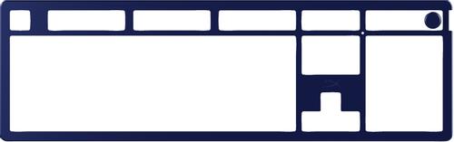 HyperX Alloy Rise (100%) - Top Plate - Navy Blue - Gaming Tastatur - Blå (85U10AA)