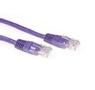 ACT Purple 0.5 meter U/UTP CAT5E patch cable with RJ45 connectors