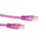 ACT Pink 0.5 meter U/UTP CAT5E patch cable with RJ45 connectors (IB 4800)