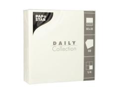 PAPSTAR Serviett DAILY 2L 32x32cm hvit (50)