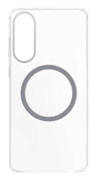 SAMSUNG Galaxy S25 Edge Clear Magnet Case (gjennomsiktig) Magnetstruktur for enkel feste, Qi2-sertifisert laderstøtte opptil 15W (GP-FFS937YCATW)