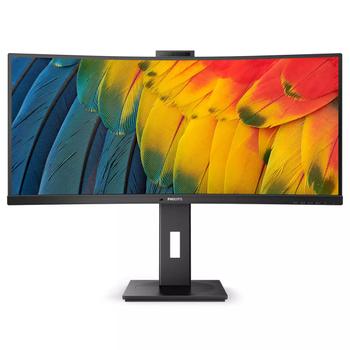 PHILIPS 34inch 3440x1440 100Hz VA CURVED H/A 180MM ULTRAWIDE USB-C DOCKING DISPLAY RJ45 PD 100W USB HUB SPEAKERS WEB CAM 5MP (34B1U5600CH/23)