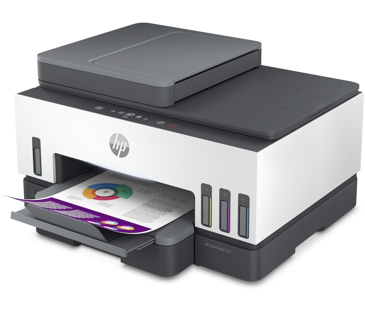 HP - Smart Tank 7605 All-in-One - Multifunksjons printer