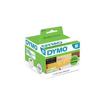 DYMO Permanent adhesive plastic address labels - transparent - 36 x 89 mm - 260 label(s) ( 1 roll(s) x 260 ) - for DYMO LabelWriter 300, 400, 450, 4XL - S0722410 (S0722410)