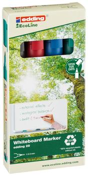 EDDING 28 EcoLine Whiteboard Marker Bullet Tip 1.5-3mm Line Assorted Colours (Pack 4) - 4-28-4 (4446000)