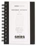 GRIEG Notatbok GRIEG A7 70g 128s linjer sort