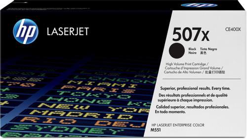 HP 507X svart LaserJet-tonerkassett med hög kapacitet,  original (CE400X)