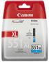 CANON n CLI-551 CXL - 6444B001 - 1 x Cyan - High Yield - Ink tank - For PIXMA iP8750,iX6850,MG5550,MG5650,MG5655,MG6450,MG6650,MG7150,MG7550,MX725,MX925