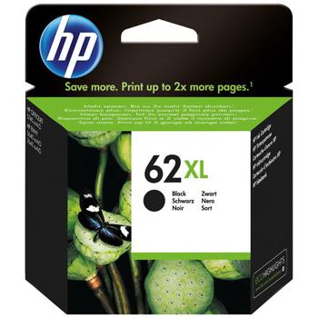 HP Original HP 62XL-blækpatron med høj kapacitet,  sort (C2P05AE)