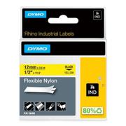 DYMO Rhino 12 mm FlexiBle nylon Black on yellow