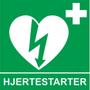 EMO Hjertestarterskilt 15x15cm flouriserende