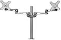 KENSON Monitor Arm Twin Pole 7260A Sølv | Enkel installasjon