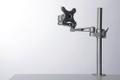 KENSON Monitor Arm Pole 7220A Singel | Sølv | Klemmefeste